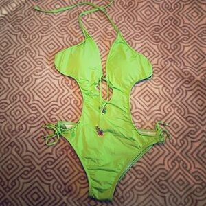 Ralph Lauren Lime Green One Piece Swimsuit